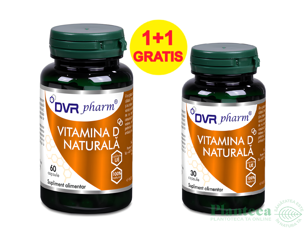 Pachet Vitamina D naturala 60+30cps - DVR PHARM