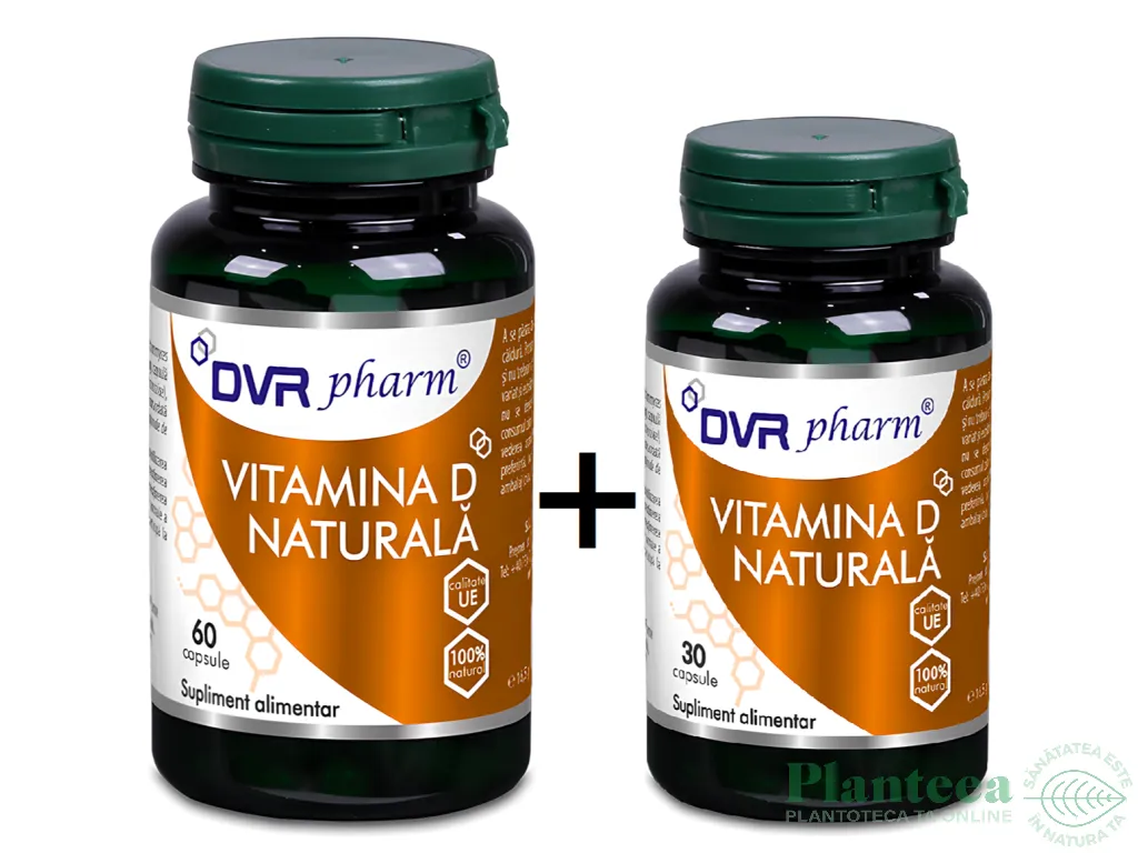 Pachet Vitamina D naturala 60+30cps - DVR PHARM