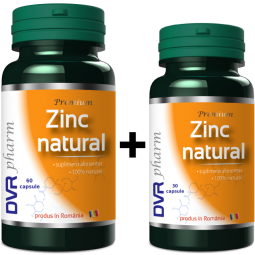 Pachet Zinc natural 60+30cps - DVR PHARM