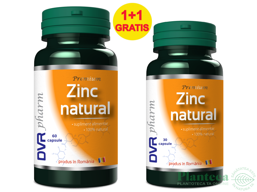 Pachet Zinc natural 60+30cps - DVR PHARM