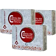 Pachet Calciu magneziu natural 3x20cps - AROM SCIENCE