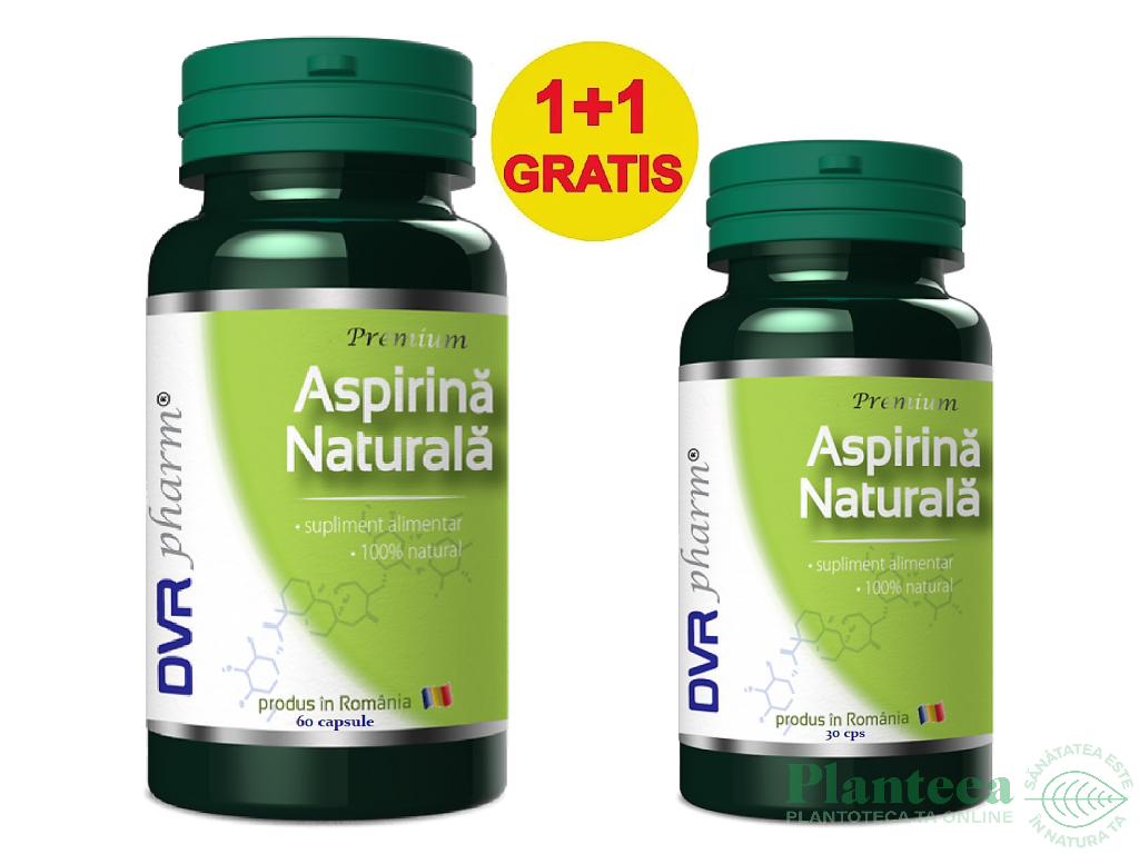 Pachet Aspirina naturala 60+30cps - DVR PHARM