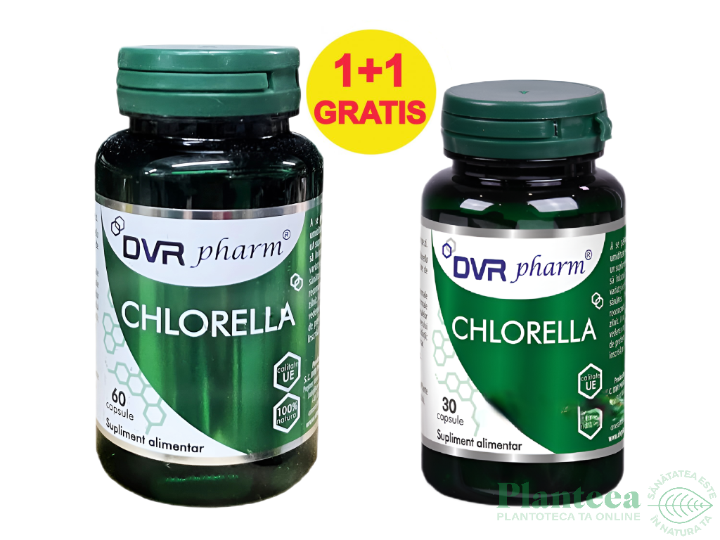 Pachet Chlorella 350mg 60+30cps - DVR PHARM