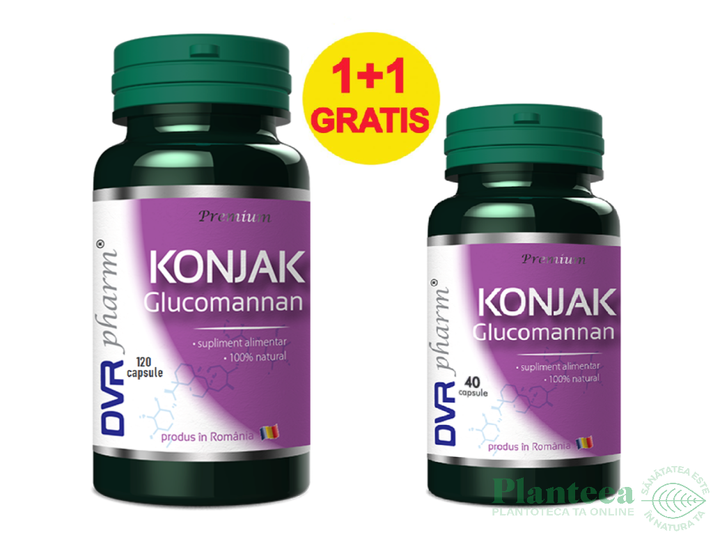 Pachet Konjak glucomannan 120+40cps - DVR PHARM