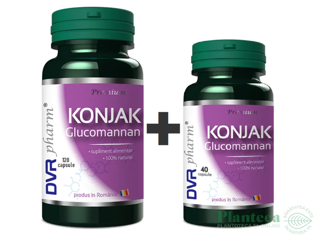Pachet Konjak glucomannan 120+40cps - DVR PHARM