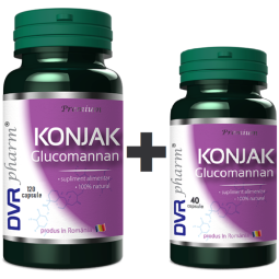 Pachet Konjak glucomannan 120+40cps - DVR PHARM