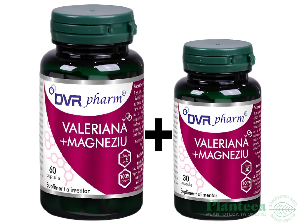 Pachet Valeriana Magneziu 60+30cps - DVR PHARM
