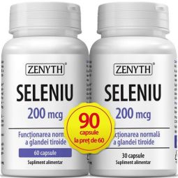 Pachet Seleniu 200mcg 60+30cps - ZENYTH