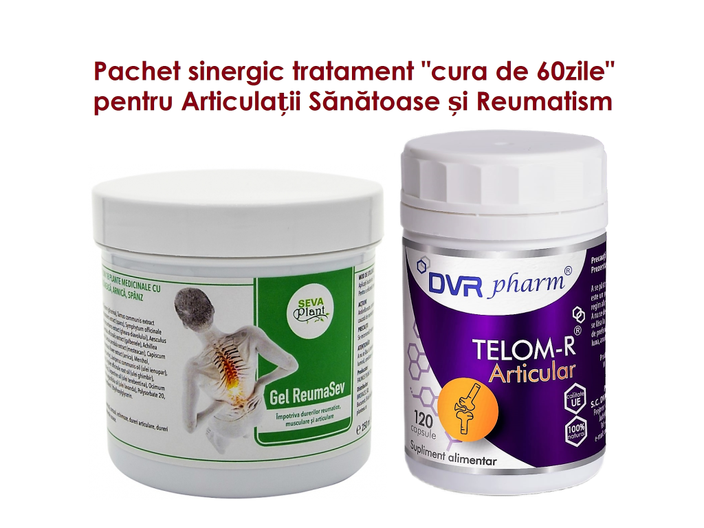 Kit sinergic Reumatism si Articulatii Sanatoase[Gel+Capsule] cura 60zile 2b - PLANTEEA