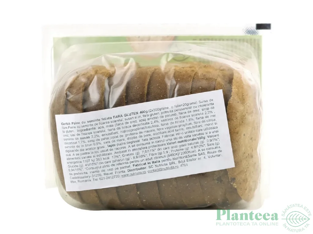 Paine felii cu seminte fara gluten 400g - GERBLE