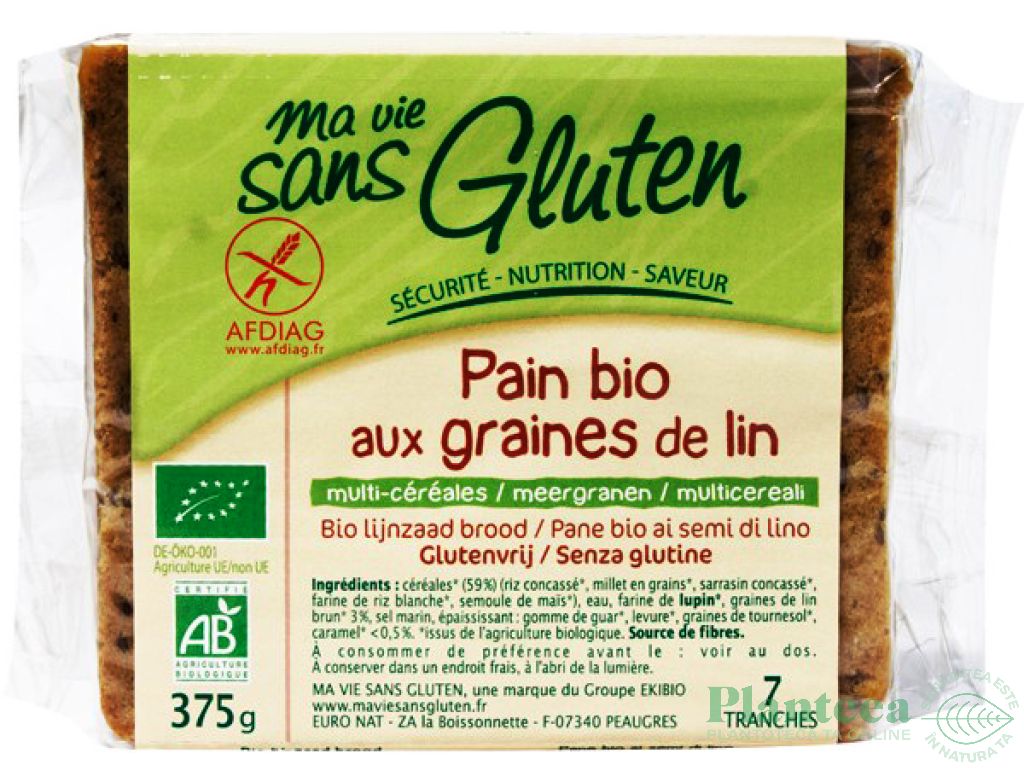 Paine multicereale seminte in fara gluten feliata eco 375g - MA VIE SANS GLUTEN