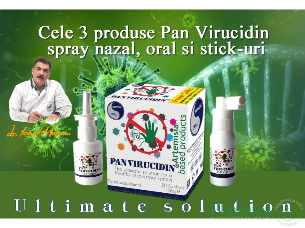 Kit PanVirucidin [Pulbere 20pl+Spray nazal 30ml+Spray oral 30ml] 3b - MEDICA