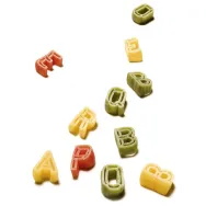 Paste litere grau tricolore Parole eco 250g - DALLA COSTA