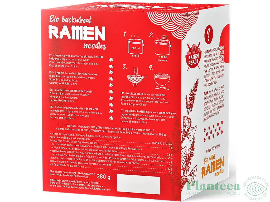 Paste taitei hrisca Ramen bio 280g - DIET FOOD