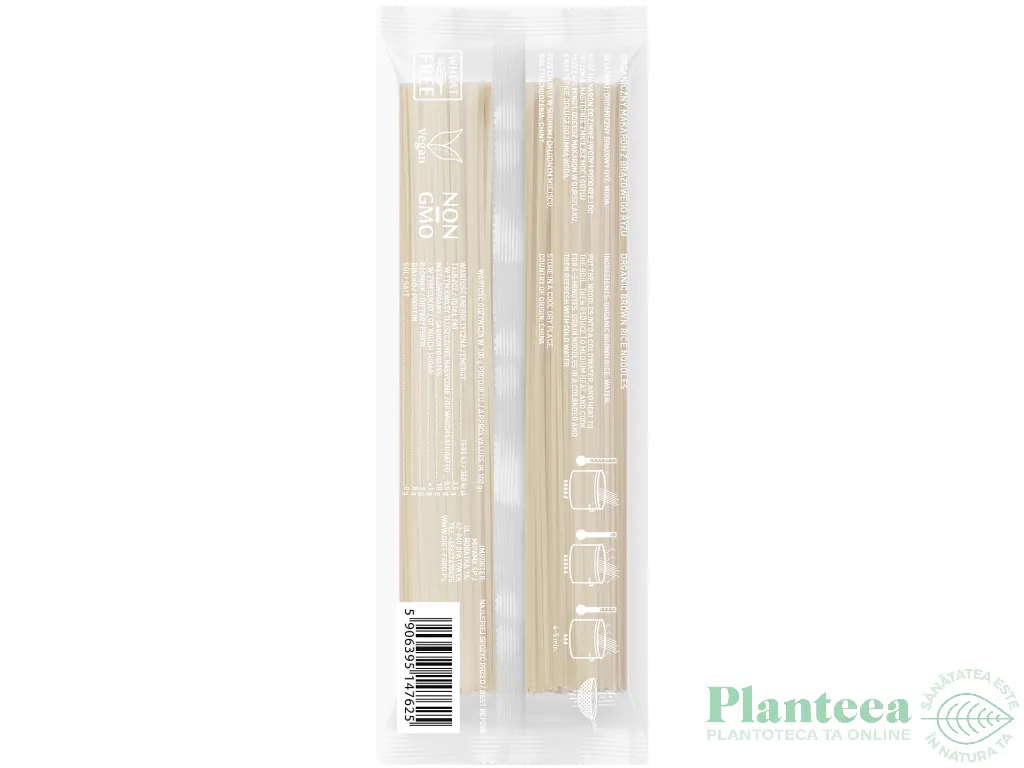 Paste taitei orez brun bio 250g - DIET FOOD