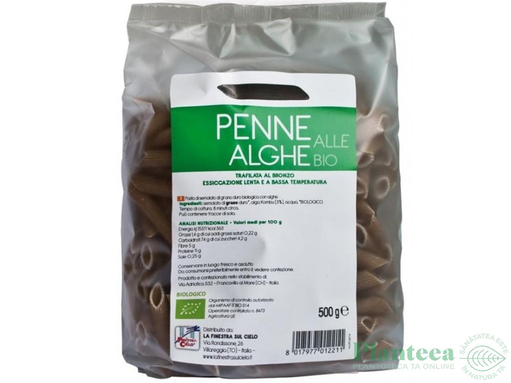 Paste penne grau alge eco 500g - LA FINESTRA SUL CIELO