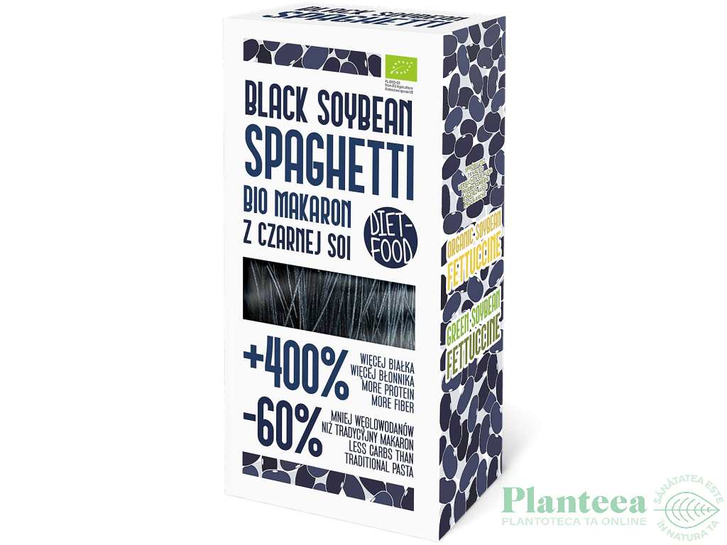 Paste spaghete soia neagra bio 200g - DIET FOOD