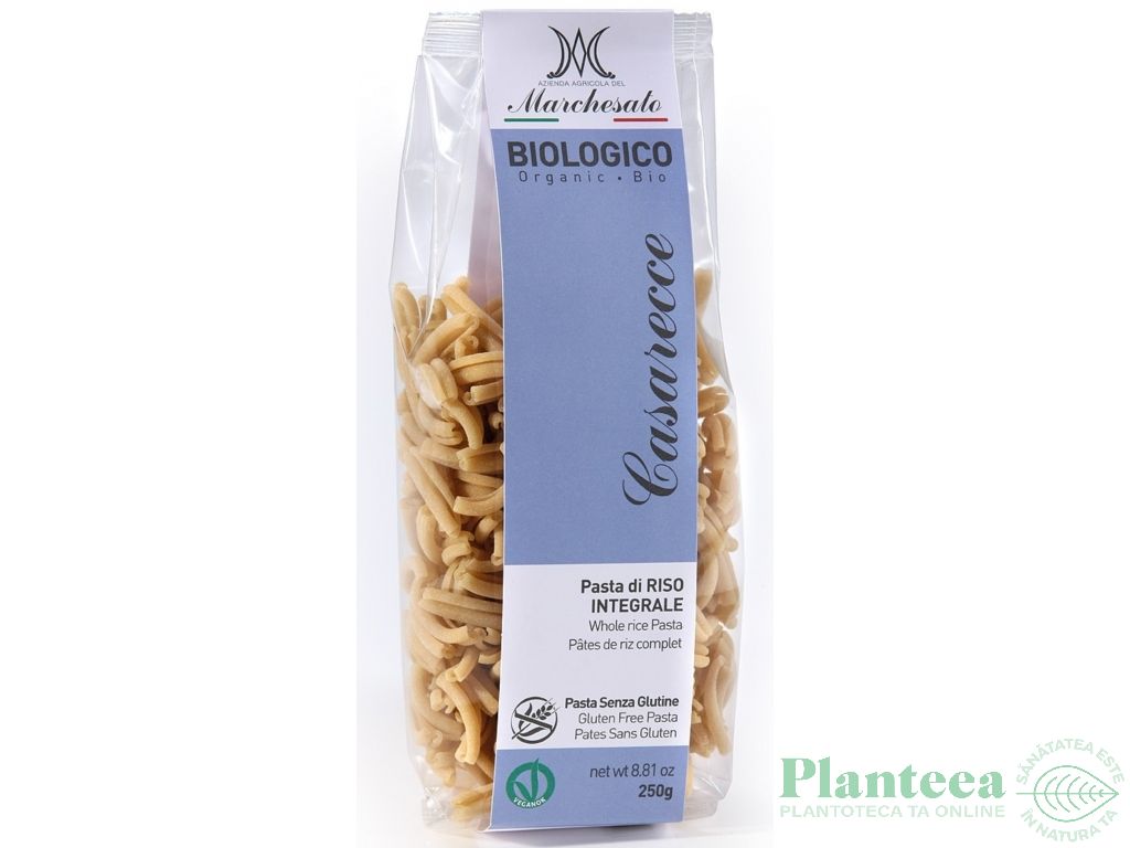 Paste casarecce orez fara gluten bio 250g - MARCHESATO