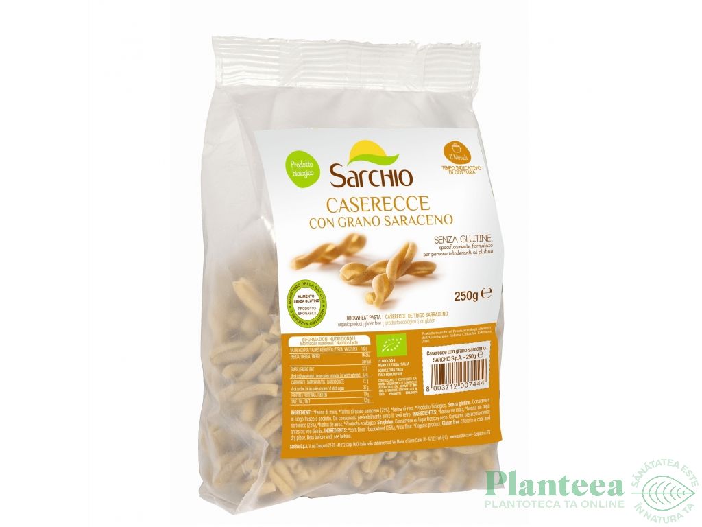 Paste casarecce hrisca porumb orez eco 250g - SARCHIO