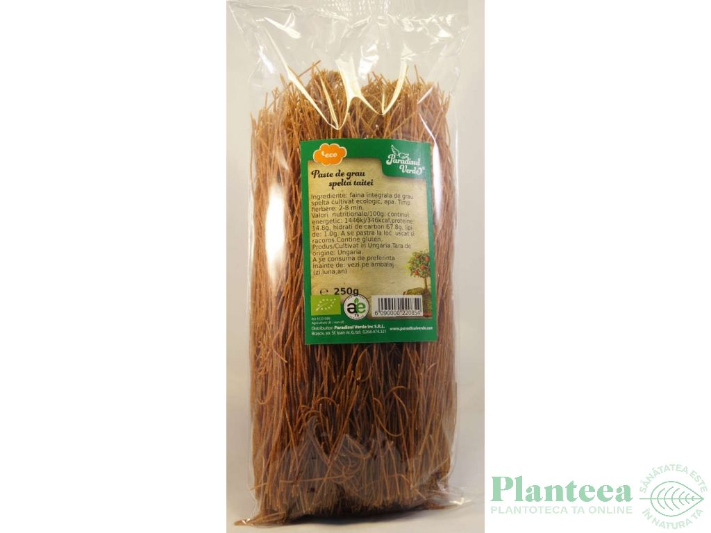 Paste taitei subtiri spelta integrala eco 250g - PARADISUL VERDE