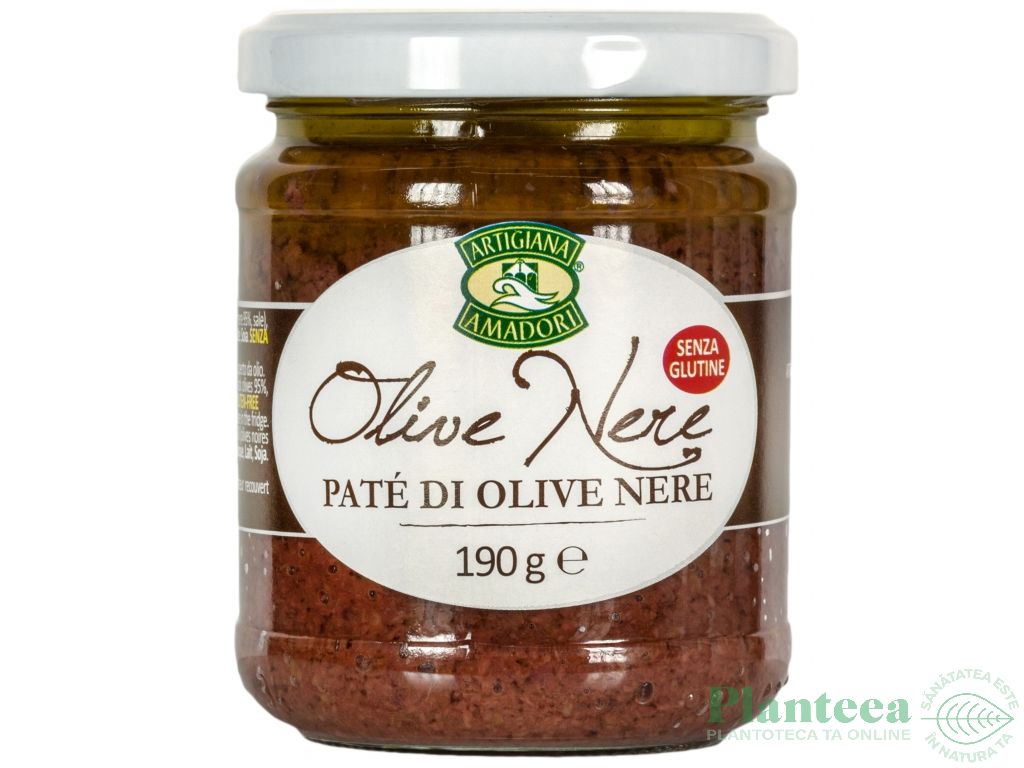 Pate vegetal masline negre 190g - ARTIGIANA AMADORI