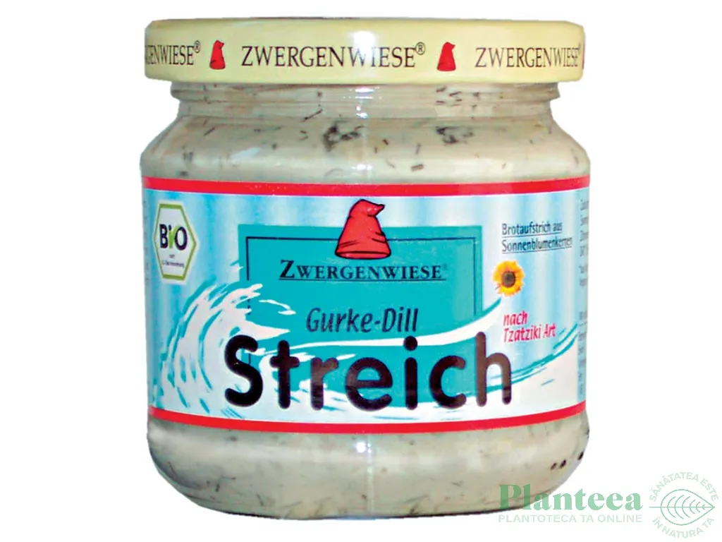 Pate vegetal fl soarelui castraveti marar eco 180g - ZWERGENWIESE
