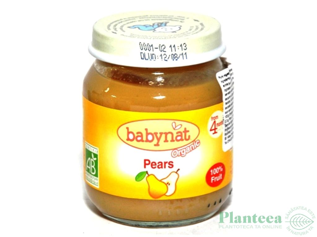 Piure pere bebe +4luni eco 2x130g - BABYBIO