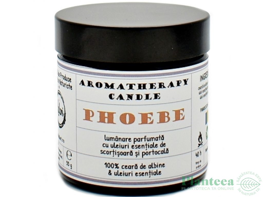 Candela parfumata scortisoara portocala Phoebe 55g - KALARI