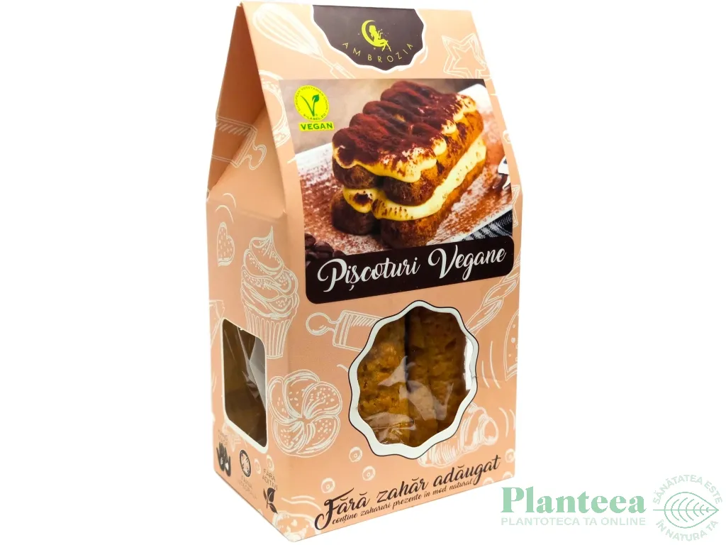 Piscoturi vegane clasice fara zahar fara aditivi 130g - AMBROZIA