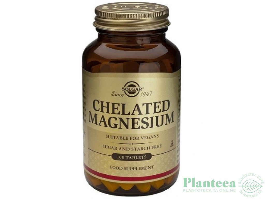 Magneziu chelat 100mg 100cp - SOLGAR