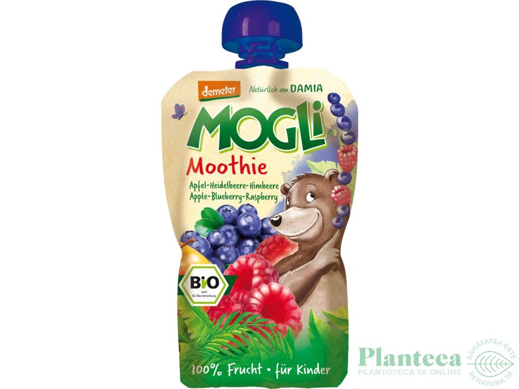 Piure mere afine zmeura 100g - MOGLI