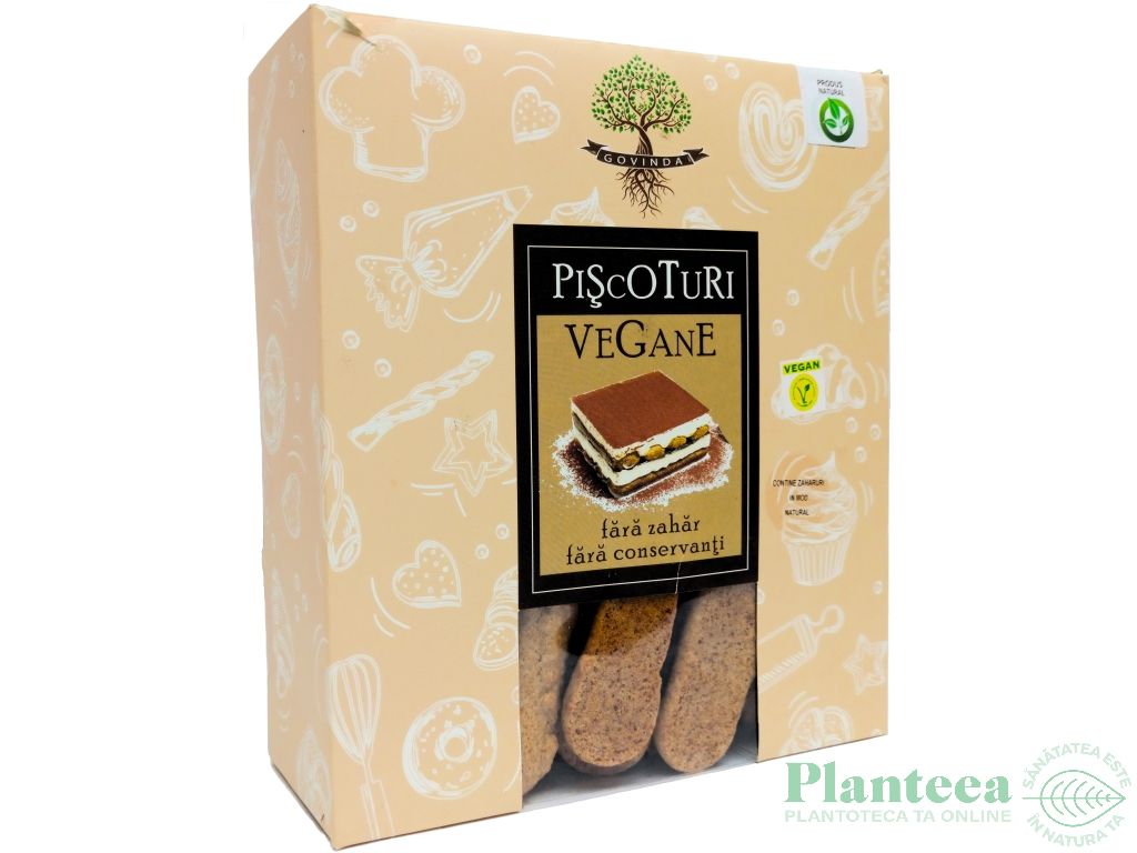 Piscoturi vegane fara zahar 850g - GOVINDA