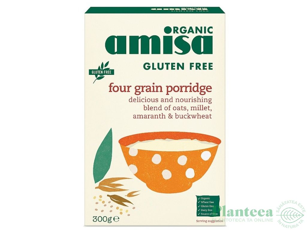 Porridge 4cereale fara gluten 300g - AMISA
