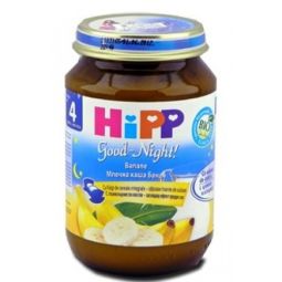 Terci lapte gris banane Noapte Buna bebe +4luni 190g - HIPP ORGANIC