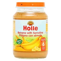 Terci banane gris bebe +6luni eco 190g - HOLLE