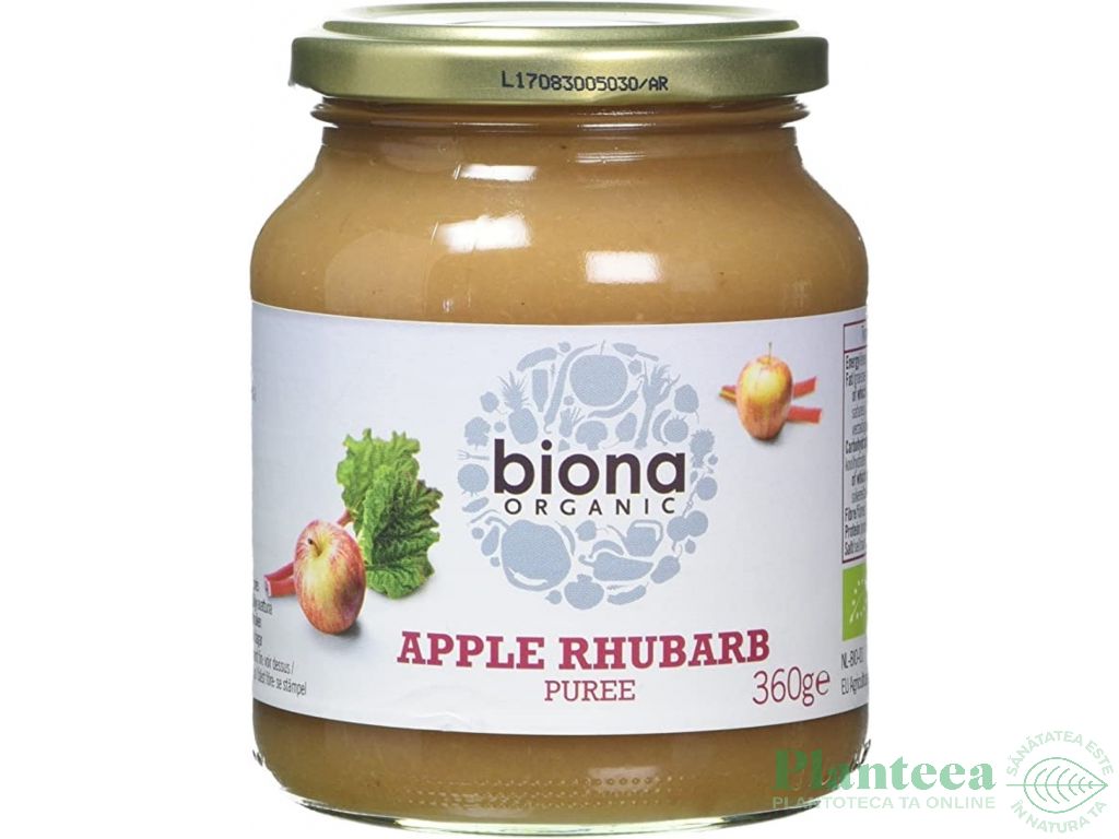 Piure mere rubarba bio 360g - BIONA