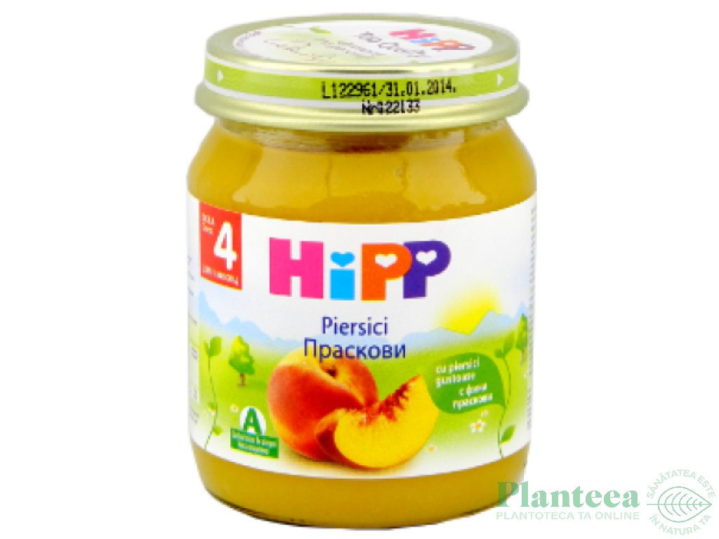 Piure piersici bebe +4luni 125g - HIPP ORGANIC