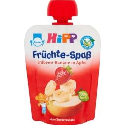 Piure mere banane capsuni bebe +1an Hippis 100g - HIPP ORGANIC