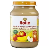 Piure mere banane caise bebe +6luni eco 190g - HOLLE