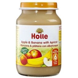 Piure mere banane caise bebe +6luni eco 190g - HOLLE