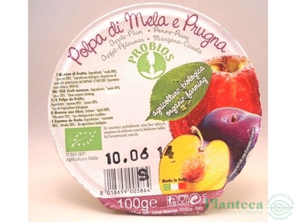 Piure mere prune eco 100g - PROBIOS