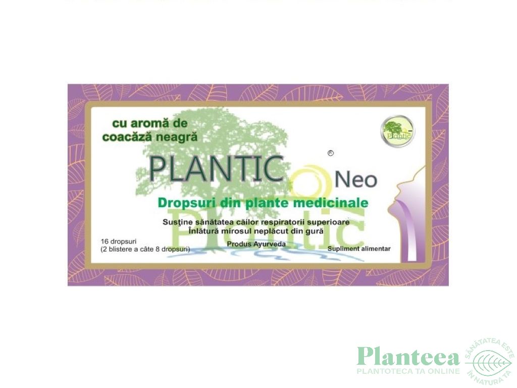 Dropsuri ayurvedice coacaze negre Neo 16dps - PLANTIC