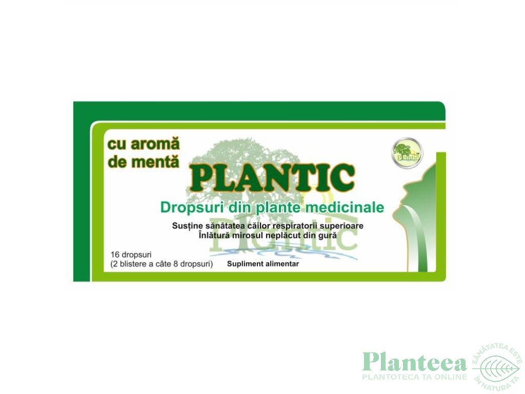 Dropsuri antitusive menta 16dps - PLANTIC