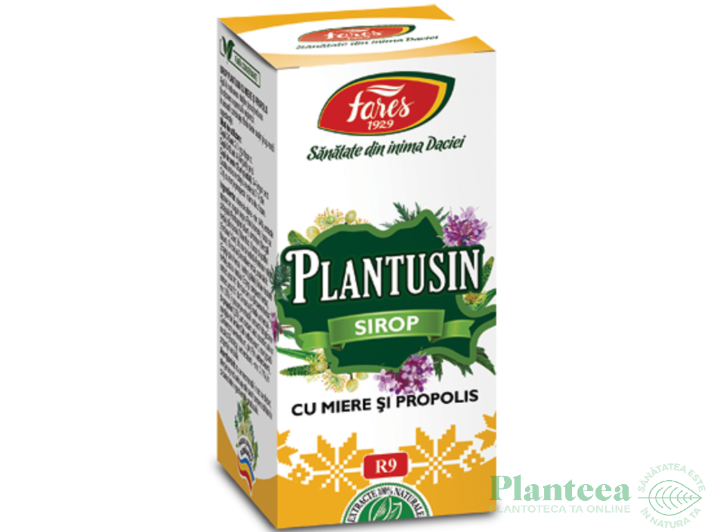 Sirop Plantusin miere vitamina C propolis 100ml - FARES