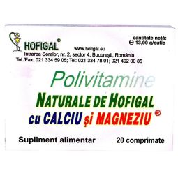 Polivitamine naturale Ca Mg 20cp - HOFIGAL