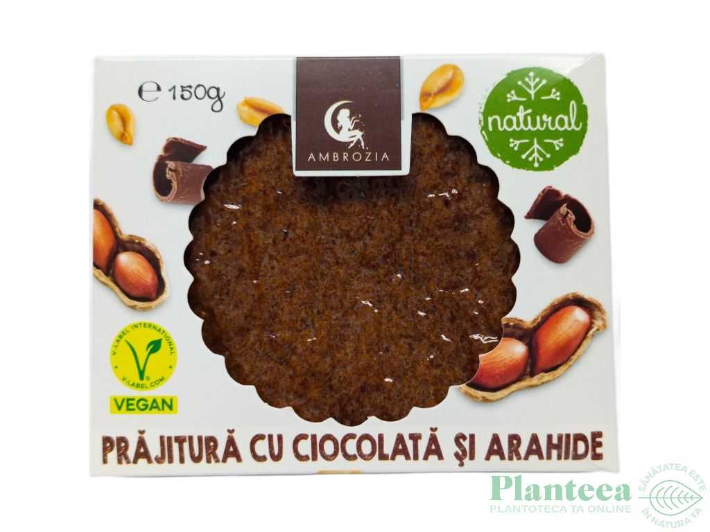 Prajitura vegana ciocolata arahide fara zahar 150g - AMBROZIA