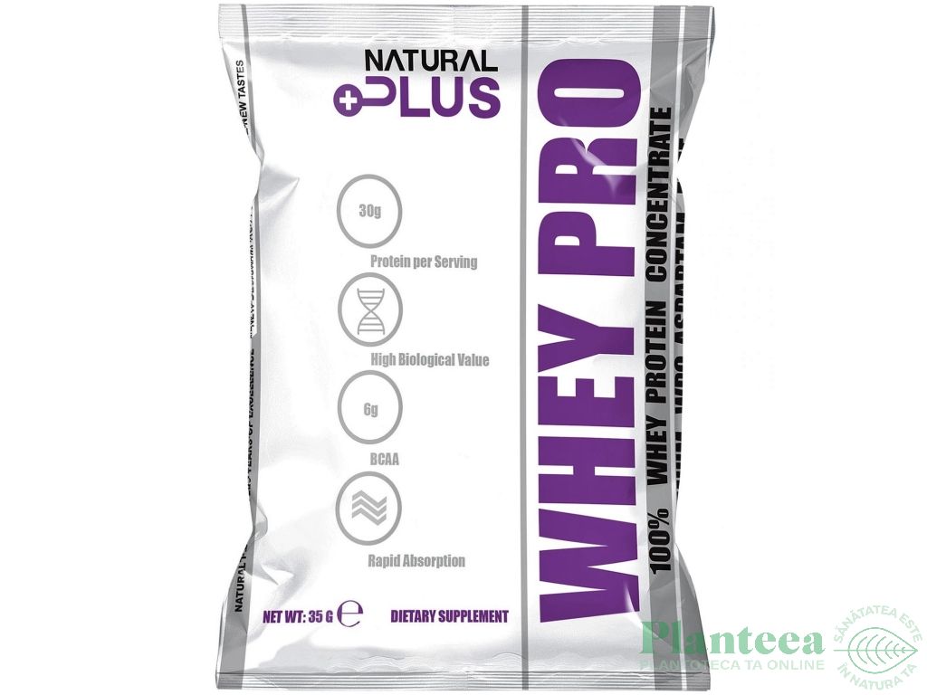 Pulbere proteica zer concentrat Whey pro 1pl - NATURAL PLUS