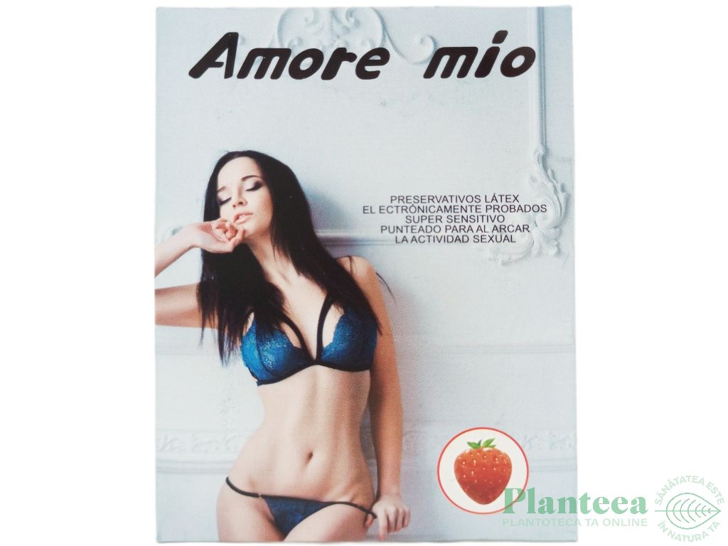 Prezervative super senzitive aroma capsuni 3b - AMORE MIO