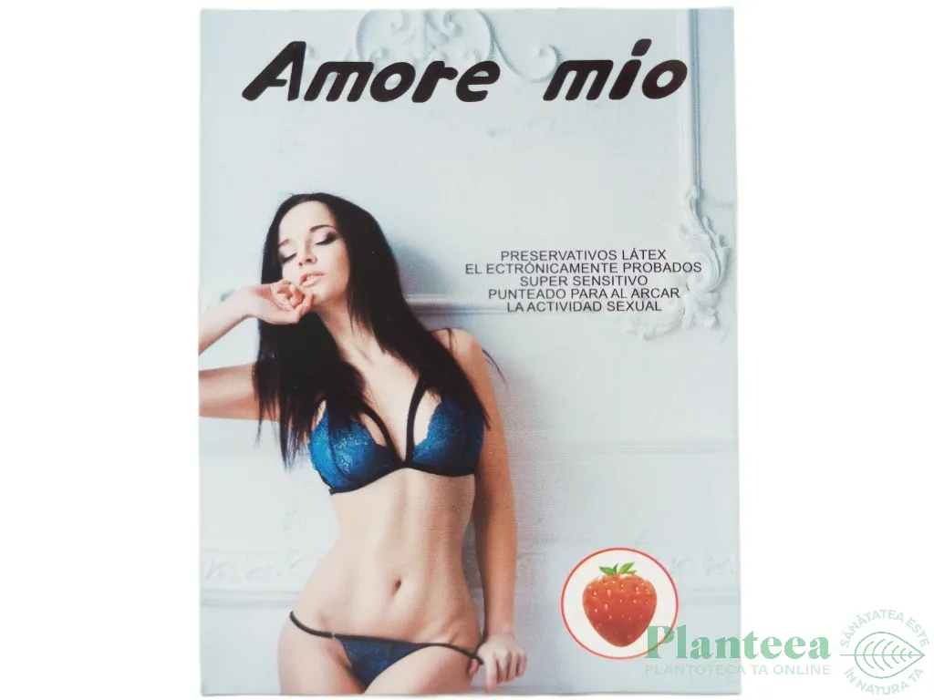 Prezervative super senzitive aroma capsuni 3b - AMORE MIO