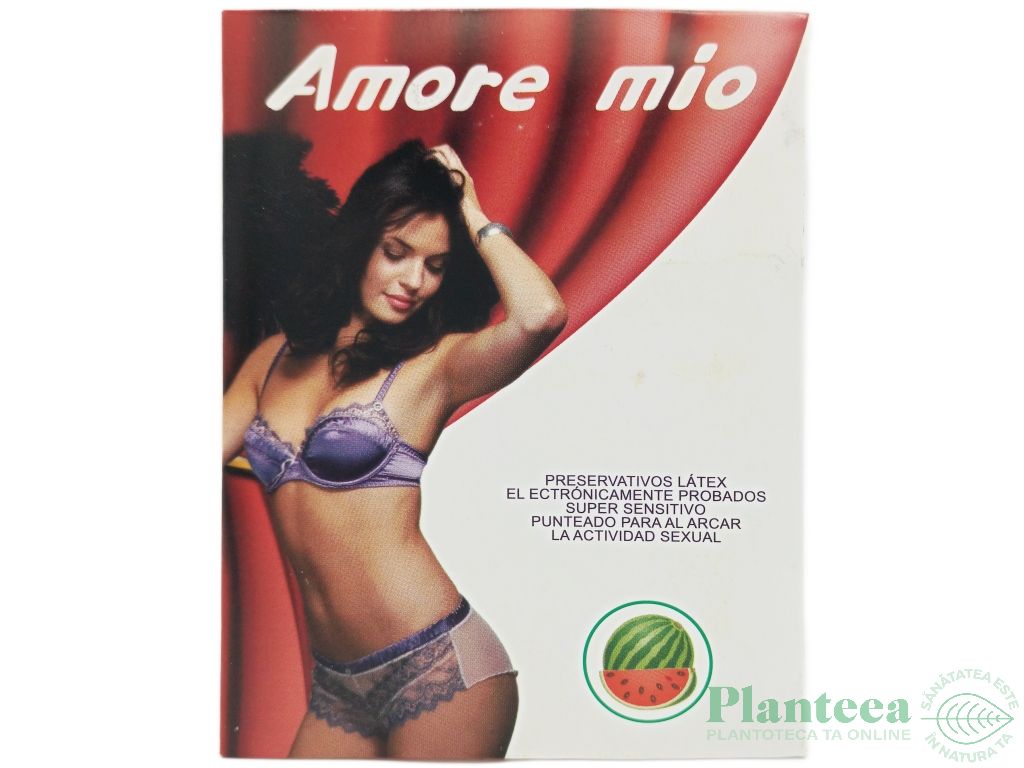 Prezervative super senzitive aroma pepene 3b - AMORE MIO
